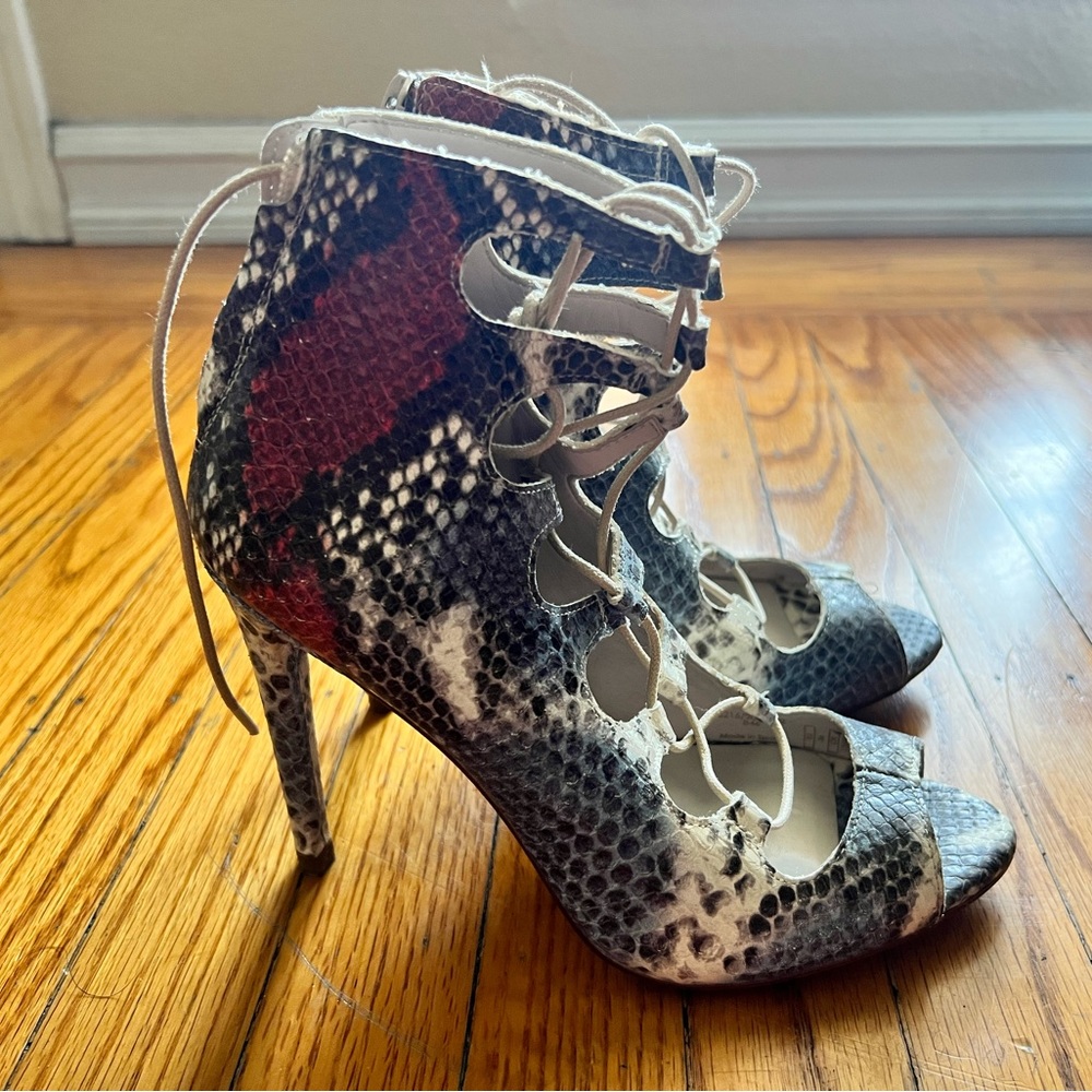 Zara Snake Skin Print Heels